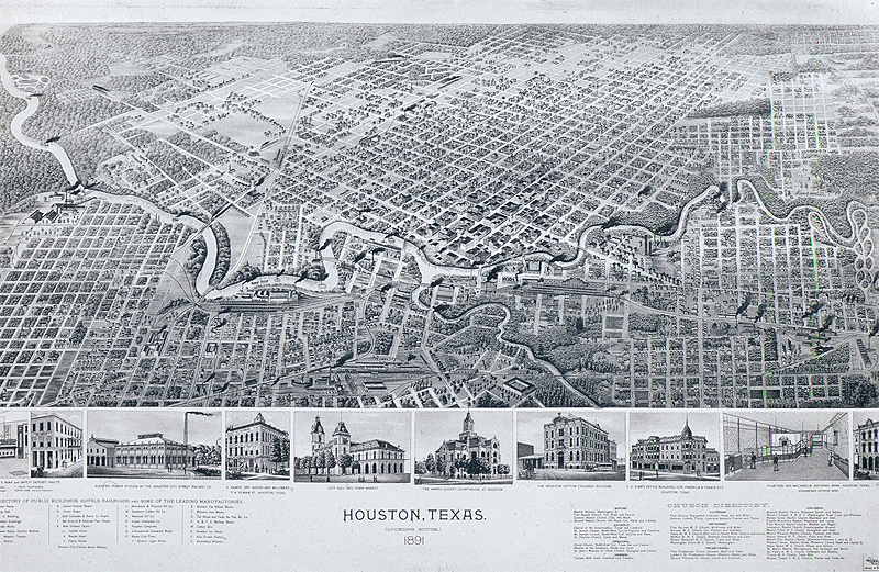 Map of Houston, 1891
