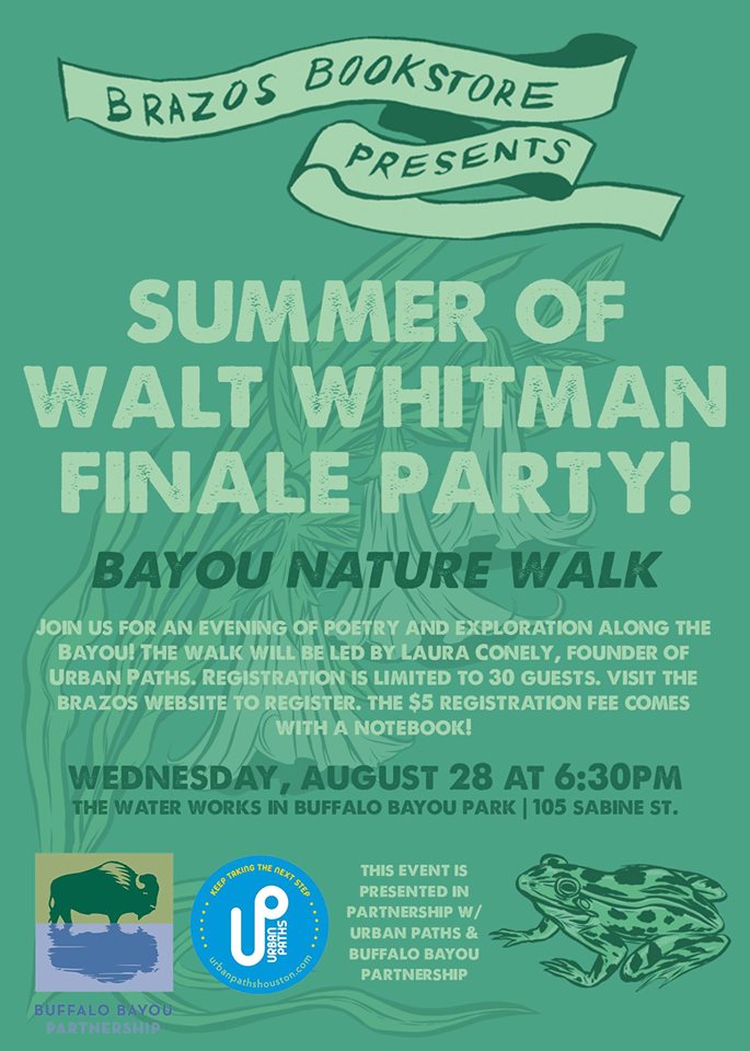 Image Summer of Walt Whitman Finale Party: Bayou Nature Walk