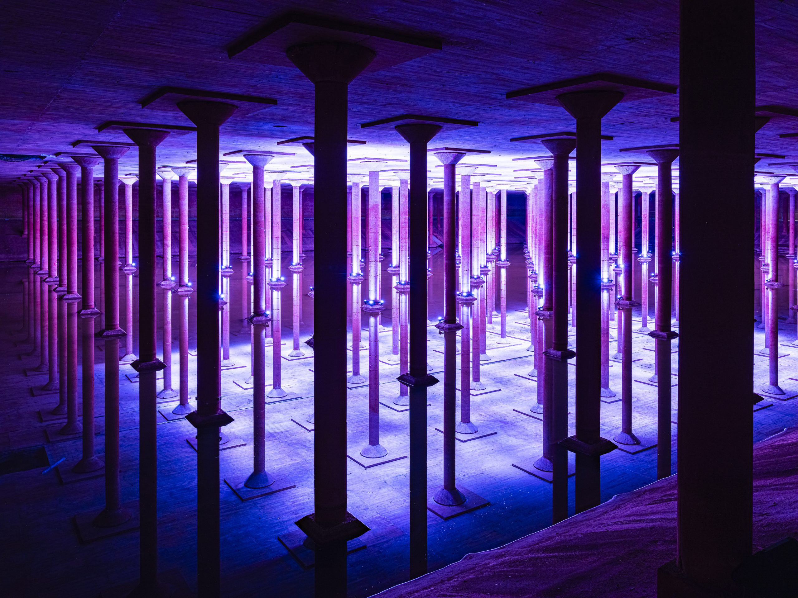 Buffalo Bayou Cistern - Cistern Illuminated - Houston, TX 120524
